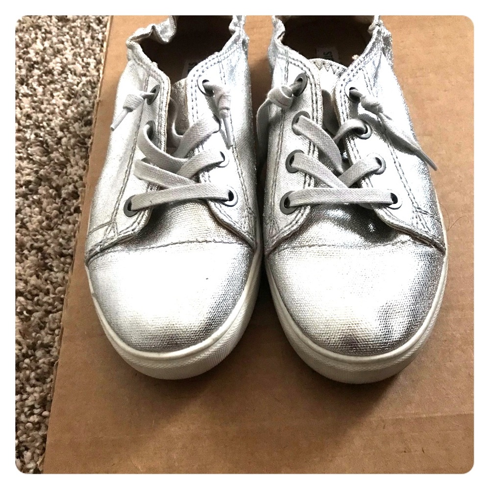 Steve Madden silver sneakers